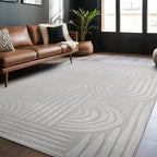 Modern Indoor Rug Orbit 5x7 Area Rugs for Living Room Luxury Kitchen Bedroom Durable Soft Geometric Durable Low and High Pile Stain Resistant Non Shedding Area Carpet 5x7