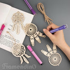 Framendino, 40 Pack Wooden DIY Dream Catchers Kits Decorative Hanging Ornaments to Paint for Home Tree Decor