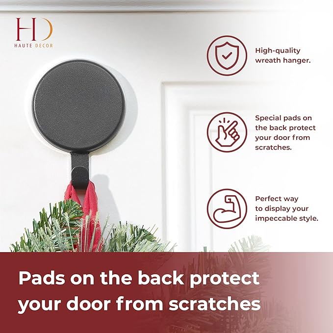 Haute Decor Attract Magnetic Hanger, 1 Pack - Strong Magnet Hook for Metal Doors and Surfaces