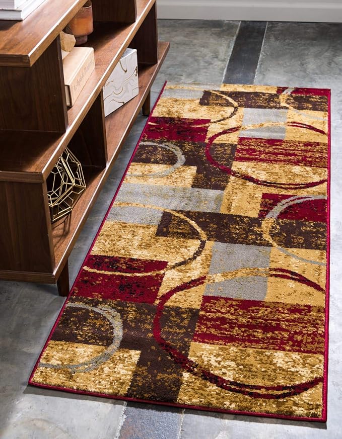 Unique Loom Barista Collection Area Rug - Kouillou (2' 2" x 6' 1" Runner, Multi/ Brown)