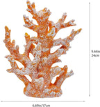Etlemonde Beach Coastal Decor Coral Reef Home Decor Coral Statue Sculpture Home,Desk,Bathroom,Desktop Shelf Statue,Marine Themed Gifts (Golden Orange Coral)