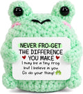 OASSIE Thank You Gifts for Women Men - Frog Positive Crochet Animals - Teacher Appreciation Gifts, Birthday Retirement Gift for Woman Teacher Nurse Coworkers Boss, Emotional Support Crochet
