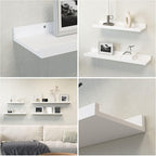 Boswillon 70.9 Inches Long Floating Shelves, 2 Set White Wall Shelf for Bedroom, Nursery Book Shelf with Lip, Picture Ledge Shelf for Wall Decor Living Room Bathroom Kitchen