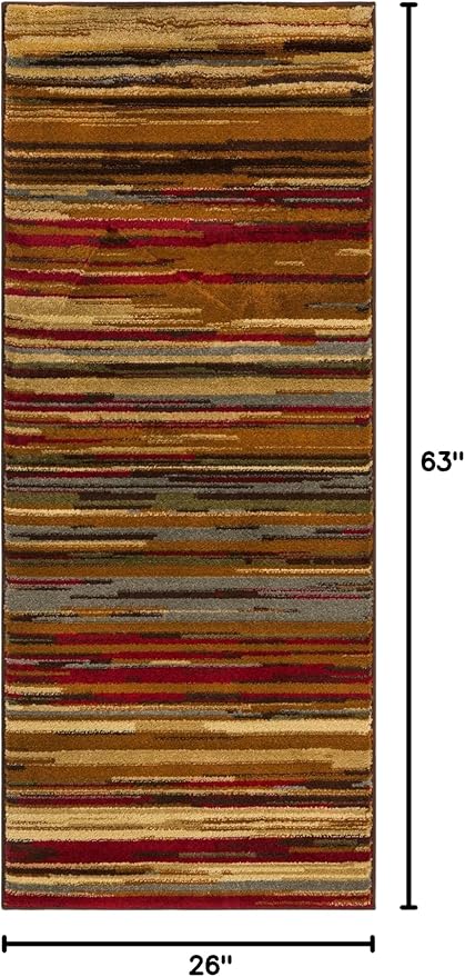 Unique Loom Barista Collection Area Rug - Icatu (2' 2" x 5' 3" Runner, Beige/Brown)