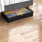 ClosetMaid 20504 Foldable Underbed Storage Bag with Handles, Zipper Closure and Clear Window for Sweaters, Shoes, Blankets with Charcoal Black Finish