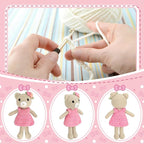 Big Sister Crochet Gift – Big Sister Little Sister Bear Dolls, Handmade Matching Stuffed Animals for Sibling Celebration, Older Sister Gift