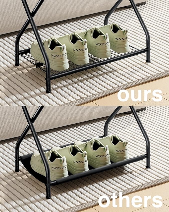 Set of 2 Luggage Rack with Storage Shelf, Foldable Suitcase Stand, Heavy Duty Metal Luggage Holder for Guest Room, Bedroom, Hotel, 150 lbs Top Capacity, 50 lbs Bottom Shelf LR-BK-2