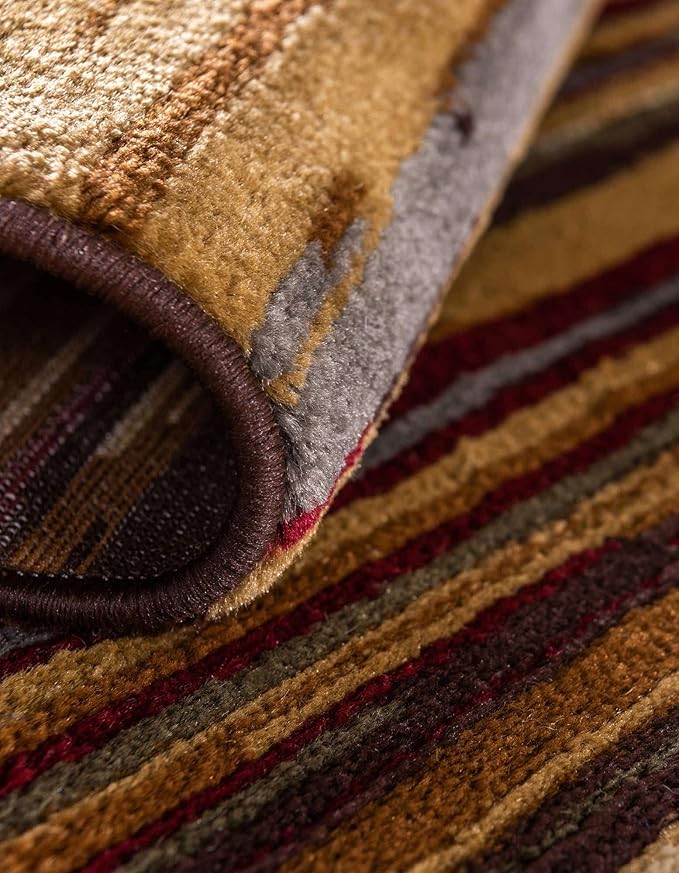Unique Loom Barista Collection Area Rug - Icatu (7' 1" Octagon, Beige/Brown)