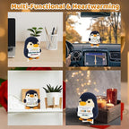 Crimmy Valentines Day Gifts for Him Her, Crochet Tiny Penguin Anniversary Birthday Gift for Boyfriend Girlfriend Wife Husband, I Love You Romantic Gifts for Women Men Couple