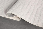 Modern Micro Loop Indoor Area Rugs for Living Room Bedroom Kitchen Geometric Pebble White 8x10 Luxury Durable Low and High Pile Non-Shedding Stain Resistant Soft Area Carpet 8 x 10