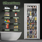 28 Compartment Over the Door Shoe Organizer, Breathable Mesh Large Shoe Rack for Closet Storage, Space Saving Hanging Shoe Holder with Reinforced Hooks (Fits Men & Women,Black-01)