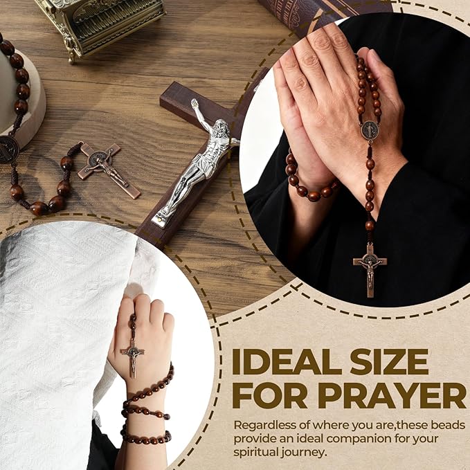 XIPENGKEJI Wooden Cross for Wall,Can be Used for Christian Wall Art,Jesus Cross Decorp-Perfect Decoration,Catholic Crucifix Home Decoration for Spiritual alvation,Christian Gifts-7.08Inch X 4Inch(Brown)