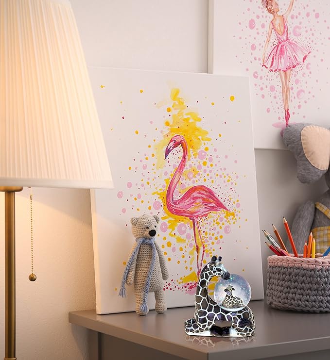 COTA Global Giraffe Snow Globe Decor - Beautiful Snow Globe Decorations with Giraffe Figurine, Collectible Snow Globes Perfect Giraffe Decor for Home, Office Space, Figurine Shelf, or Desk - 45mm