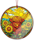 Christmas Ornaments 2025, Highland Cow Ornament Suncatcher, Cow Ornaments for Christmas Tree, Highland Cow Gifts for Women Men, Rustic Cow Decor, Farmhouse Christmas Ornament Gift