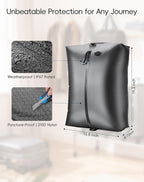 Travel Vacuum Bags with Wireless Pump, Reusable Vacuum Compression Bags for Suitcase, Space Saver for Luggage, Airtight & Waterproof, Perfect for Frequent Travelers & Business Trips (2-Pack)