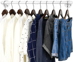 WEBI Clothing Rack Wall Mount,32" Industrial Pipe Clothes Rack,Heavy Duty Iron Garment Bar,Retail Display Clothes Rod for Closet,Laundry Room,White