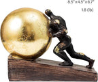 Lukitas Sisyphus Sculpture Home Decor, Struggler Statue, Sportsman Figurine Ornament for Office Living Room, Resin L8.5''