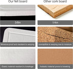 Large Bulletin Board - Foldable 36x24 Inches Cork Board Alternative with 20 Push Pins, 3' x 2' Self-Adhesive Felt Bulletin Board for Wall, Home Office Classroom Decor