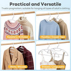 HOUSE DAY Plastic Clothes Hangers 12 Pack, Sweater Hangers No Shoulder Bump, Thick Heavy Duty Coat Hanger for Closet, White Wide Hanger with Non-Slip Hook for Sweaters, Suits, Dresses, Jackets, Pants