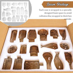 36Pcs Bud Vases Set Small Vintage Glass Bottles Bud Vases in Bulk Multiple Shape Cute Glass Vases for Rustic Wedding Centerpieces Table Decorations and Home Decor(Amber)