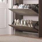 Shoe Cabinet with 3 Flip Drawers, Hidden Wood Shoe Cabinet,Freestanding Shoe Storage Cabinet for Entryway Hallway