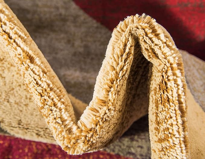 Unique Loom Barista Collection Area Rug - Ngada (2' 2" x 3' 1" Rectangle, Beige/ Red)