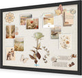 AKTOP Cork Board Bulletin Board with Linen 20" X 30", Large Framed Corkboard for Wall, Hanging Pin Board Picture Board for Home Office Decor, Cute Vision Board with Pushpins (Vintage Black)