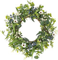 LZNPA 20 Inch Spring Summer Easter Wreaths for Front Door Eucalyptus Wreath with Blue Berries Elegant Durable Greenery Front Door Wreath for Outside Wedding Farmhouse Porch Wall Room Home Decor