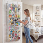 30 Pairs Over the Door Shoe Organizer, Breathable Mesh Pocket Hanging Shoe Storage for Closet, 10-Tier Door Shoes Rack, Handing Shoes Holder Fit All the Family's Sneakers, Boots, Heels, White