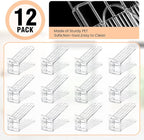 TOPNEW Shoe Slots Organizer for Closet 12 Pack Adjustable Level Shoe Stacker Holder Organization Double Layer Storage Space Saving Shoe Rack Organizer for Closet (Transparent)