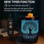 Leyoue Electric Wax Melt Warmer PTC Heating Plate with 7 Colors LED Changing Light Wax Warmer Fragrance Warmer for Home Office Gifts & Decor(Life Tree)