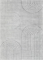 Lahome Abstract Area Rug 5x7,Soft Washable Rugs for Living Room Ultra-Thin Non Slip Gray Rugs for Bedroom, Throw Rug Carpet for Dining Room Office Playroom(5'x7',Gray)