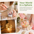 36Pcs DIY Clear Plastic Water Globes Kit, Shatterproof Snow Globes for Bulk Summer Camp Crafts, Kids Pool Party Favors, Beach Souvenirs & Sensory Jars