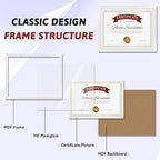 NEXCOVER Diploma Frame White 10 Pack, 8.5 x 11 Certificate Frame with HD Plexiglass, 8.5 by 11 Picture Frames for Documents, Photos, Posters, Artworks, Horizontal and Vertical Wall Display