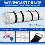 Storage Master Vacuum Storage Bag for King Size Mattress - Ideal for Memory Foam and Latex Up to 14 Inches - Designed for Easy Moving, Shipping and Storing with Straps (KING/CAL KING)