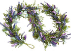 idyllic 6ft Lavender Bunny Ear Vine Garland Artificial Flower Decor for Front Door Window Porch Mantel Stair All Year Indoor Outdoor Home Decor