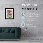 Creative Picture Frames 8.5 x 11.25 Magazine Frame with Full-Strength Glass, Holds Up To A 1/4" Thick Media with Installed Hangers for Easy Mounting, 11x14 Manhattan Black Frame with White Mat