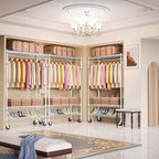 Heavy Duty Rolling Garment Rack 3 Tiers Adjustable Wire Shelving Clothes Rack with Rods and Side Hooks,Storage Closet Clothing Rack with Wheels Chrome 17.7" D x 47.2" W x 83.6" H