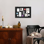 DAHAPYBOO Cork Board with Linen Black,Bulletin Board 17"x12" .Corkboards for Office Home School Message Board or Vision Board Decoration.