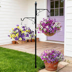 INQCMY Artificial Fake Pansy Flowers for Outdoor, 12 Pcs Faux Silk Pansies Flower for Spring Summer Decoration, UV Resistant Fake Plants for Outside Planter Porch Yard Patio Home Decor(Mixd Purple)
