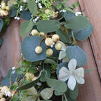 20Inch Artificial Eucalyptus Berry Wreath Green Leaf Eucalyptus Wreaths Spring Summer Wreath for Front Door Window Hanging Wall Party Decorations (20in)