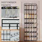 homyfort Over the Door Shoe Organizer, 40 Large Breathable Mesh Pocket,Space Saving Hanging Shoe Rack,Shoe Storage Holder for Entryway Bedroom Closet