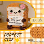 Cute Toast Doll Mother's Day Birthday Gifts for Moms,Mom Gifts from Daughter Son,3.4x2.8x2.2In Mother's Day Mom Toast Crochet Doll