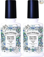 Poo-Pourri Before-You-Go Toilet Spray,Fresh Air,4 Fl Oz,Up to 200 Uses,Bathroom Odor Deodorizer,Plant-Based with Essential Oils,for Home or Work,Jasmine,Fresh Air and Mint Scent,(Pack of 2)