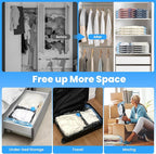 6Pack Thickened Space Saver Vacuum Storage Bags for Clothes with Hand Pump, (2 Jumbo+2 Large+2 Medium) Vacuum Sealed Bags for Clothing, Comforters and Blankets