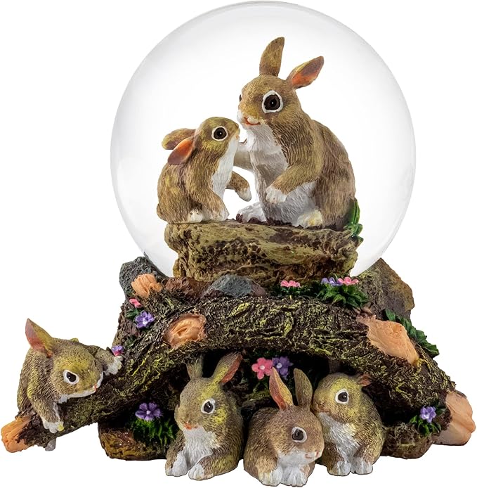 85 MM Bunny Family Playmates Water Globe