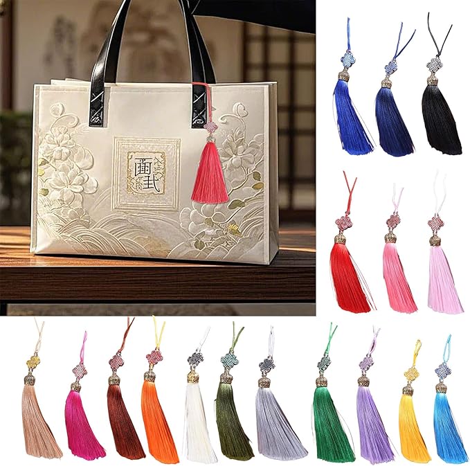 Chinese Knot Tassels Pendant Handmade Polyester Tassels Chinese Tassels Great for Home Decors and Festival Ornament