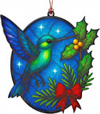 Christmas Ornaments 2026 – Hummingbird Suncatcher Window Hanging Decoration, Hummingbird Christmas Ornament for Holiday Tree, Unique Handmade Gift Idea, Beautiful Glass Style Ornament for Bird Lovers