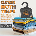 16 Pack Clothes Moth Traps with Natural Pheromones, Clothing Moth Hanging Glue Trap, Sticky Boards for Closets Moths