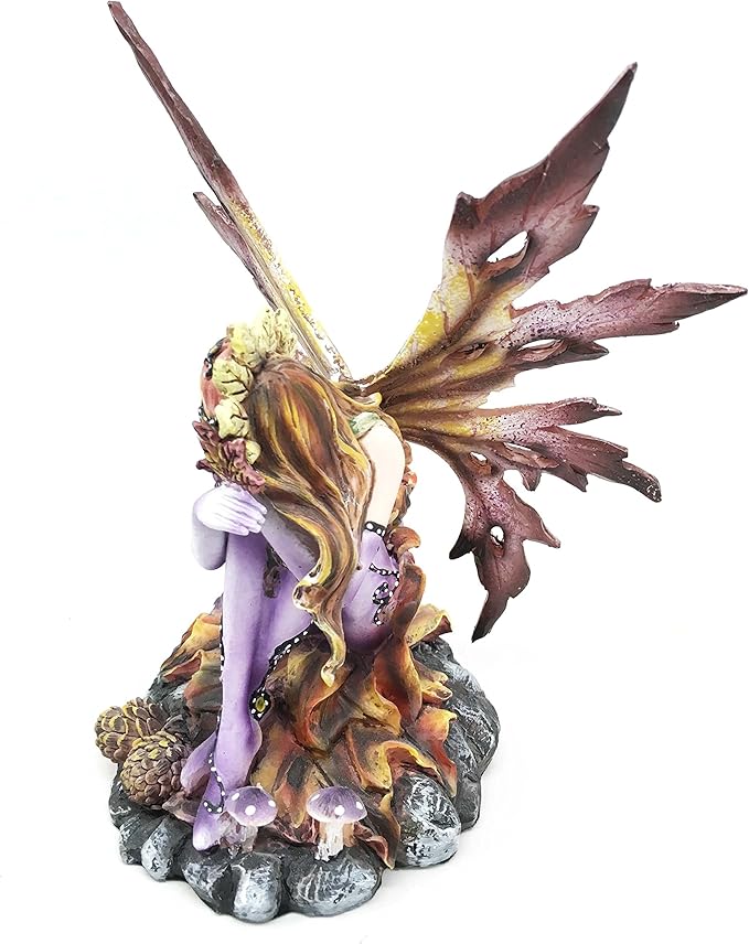 George S. Chen Imports Purple Fairy Sitting Collectible Figurine Decoration Statue Décor